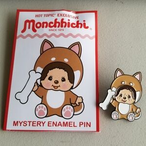 Sekiguchi Monchhichi Animal Costume Blind Bag Enamel Pin - Dog